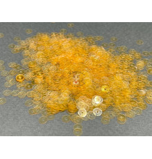 Пайетки Оранжевые L.3 Lustre плоские 4 мм / 3 г