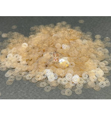 Пайетки Бежевые L.4 Lustre плоские 4 мм / 3 г
