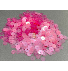 Пайетки Розовые L.7 Lustre плоские 4 мм / 3 г