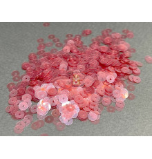 Пайетки Коралловые L.7a Lustre плоские 4 мм / 3 г