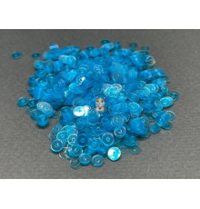 Пайетки Голубые L.12 Lustre плоские 4 мм / 3 г