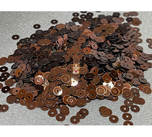 Пайетки Шоколад M.36 Metal плоские 3 мм / 3 г