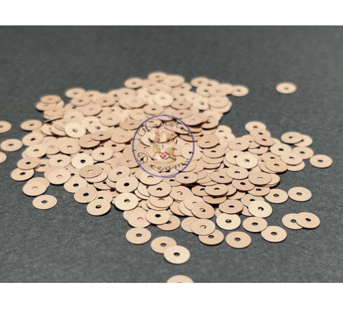 Пайетки Кофе с молоком TORTORA Lustre плоские 4 мм / 3 г