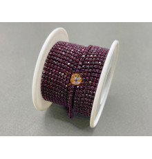 Стразовая цепочка Amethyst/ оправа в цвет кристалла, ss6 (2 мм)