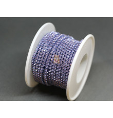 Стразовая цепочка Tanzanite /оправа tanzanite, ss6 (2 мм)