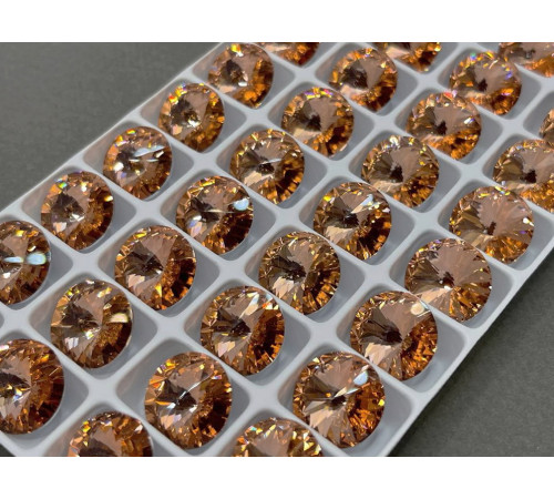Риволи Crystal Apricot 14 мм/ 1 шт