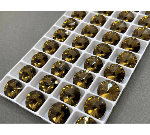 Риволи Smoked Topaz 14 мм/ 1 шт
