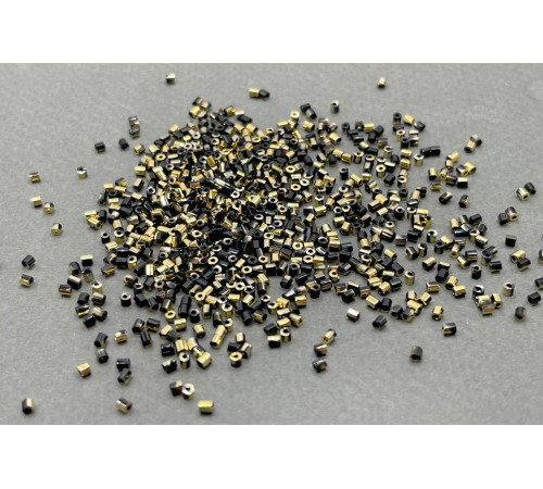 Бисер рубка COTOBE 11/0 - Opaque Black+Gold
