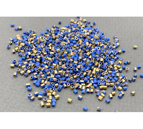 Бисер рубка COTOBE 11/0 - Opaque Navy Blue+Gold Matt