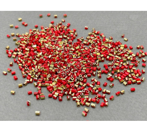 Бисер рубка COTOBE 11/0 - Opaque Red+Gold