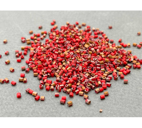 Бисер рубка COTOBE 11/0 - Opaque Red+Sunrise Matt