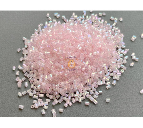 Бисер сатиновая рубка 10/0 - Light Rose AB Китай (10 г)