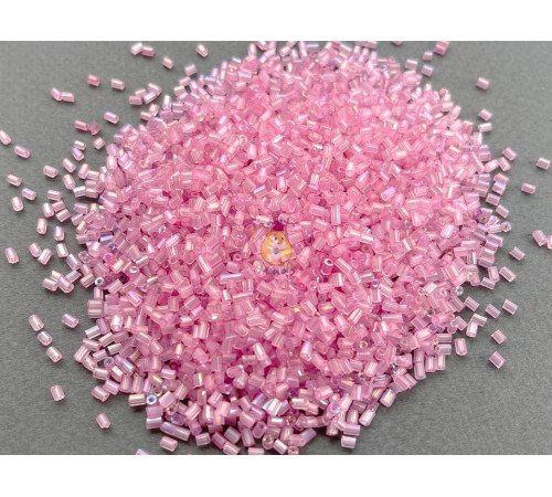 Бисер сатиновая рубка 10/0 - Dusty Pink AB Китай (10 г)