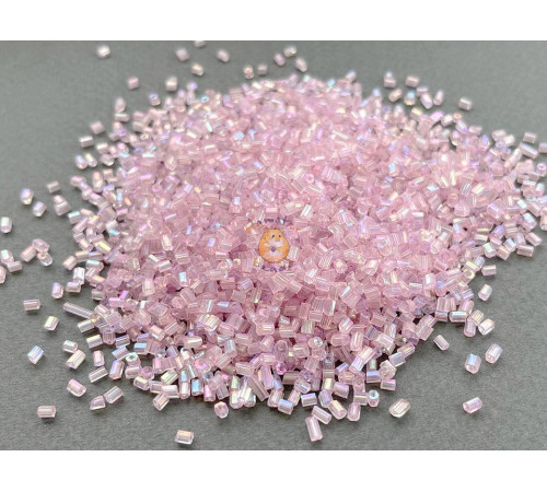 Бисер сатиновая рубка 10/0 - Pink Sapphire AB Китай (10 г)