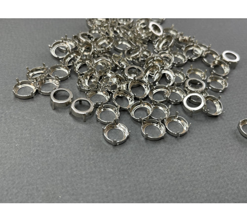 Оправы для риволи 12 мм Платина /Sew-on 4 holes. Josef Berg 