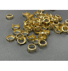 Оправы для риволи 12 мм Золото /Sew-on 4 holes. Josef Berg 