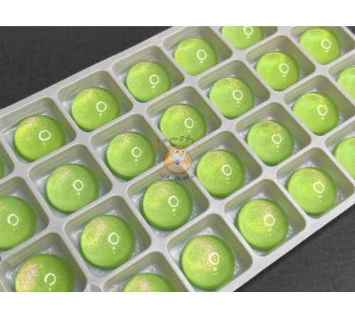 Кабошон Peridot Aurora 214JM 14 мм круглый / 1 шт