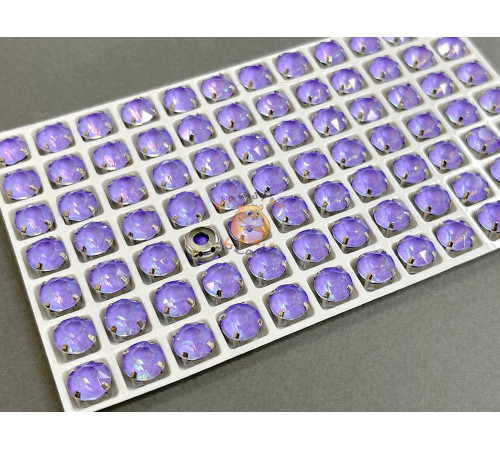 Шатоны Lavander AURORA пришивные в оправе 8 мм/ оправа никель