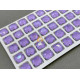 Стразы Кушоны лаковые Light Amethyst Moka 10×10 мм/ оправа никель
