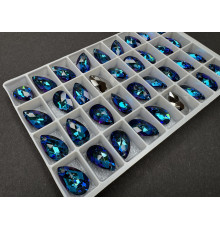 Подвеска Капля Crystal Bermuda Blue 16x9,5 мм