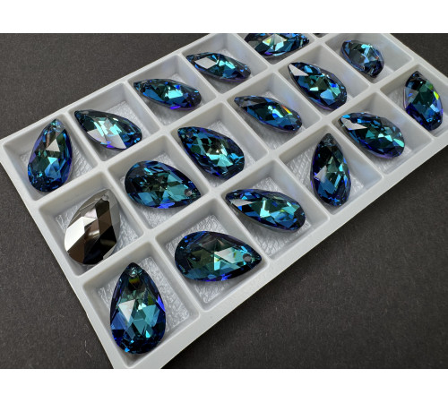 Подвеска Капля Crystal Bermuda Blue 22x12,5 мм