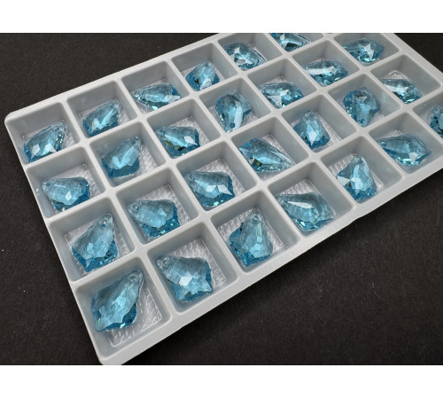 Подвеска Капля Барокко Aquamarine 16x11,5 мм/1 шт