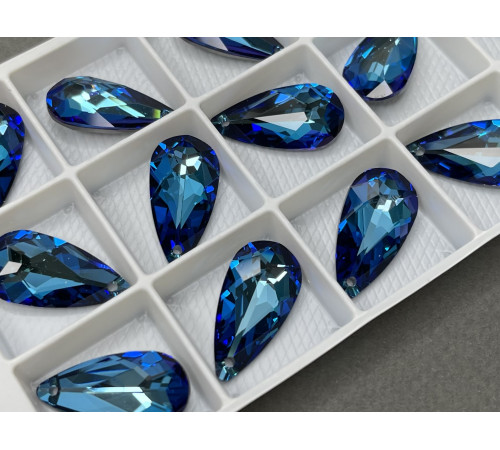Подвеска Капля Crystal Bermuda Blue 24×12 мм