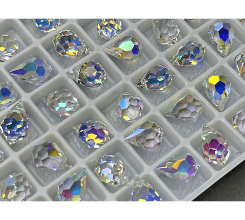 Подвеска-капля Crystal AB 10x6 мм