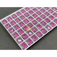 Стразы Капли лаковые Pale Fuchsia Moka 10×7 мм/ оправа никель