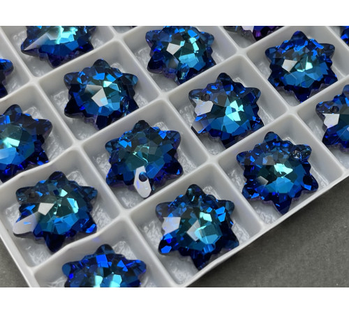 Подвеска Эдельвейс Crystal Bermuda Blue 18×18 мм