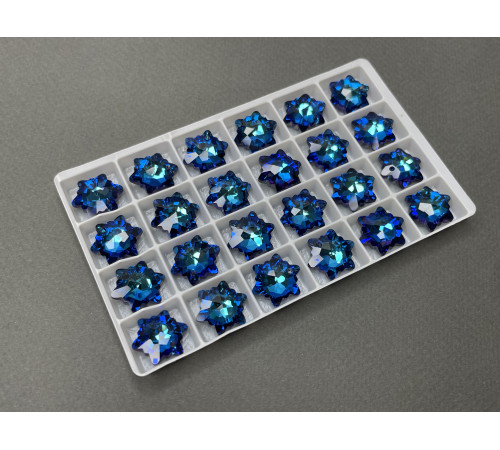 Подвеска Эдельвейс Crystal Bermuda Blue 18×18 мм