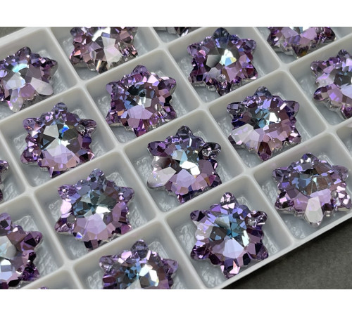 Подвеска Эдельвейс Crystal Vitrail Light 18×18 мм
