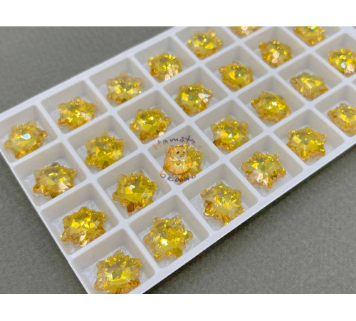Подвеска Эдельвейс Crystal Sunshine 14×14 мм