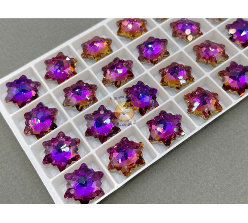 Подвеска Эдельвейс Crystal Violet Blue  18×18 мм
