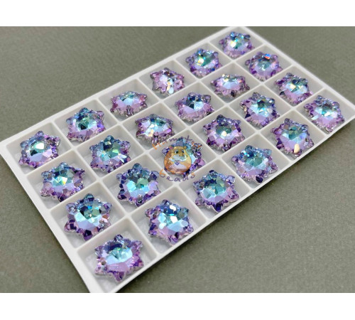 Подвеска Эдельвейс Crystal Vitrail Light 18×18 мм