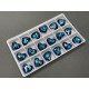 Подвеска Сердце Crystal Bermuda Blue 18×15 мм
