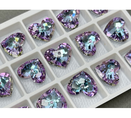 Подвеска Сердце Crystal Vitrail Light 18×15 мм