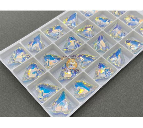 Подвеска Сердце Crystal AB 14×17 мм