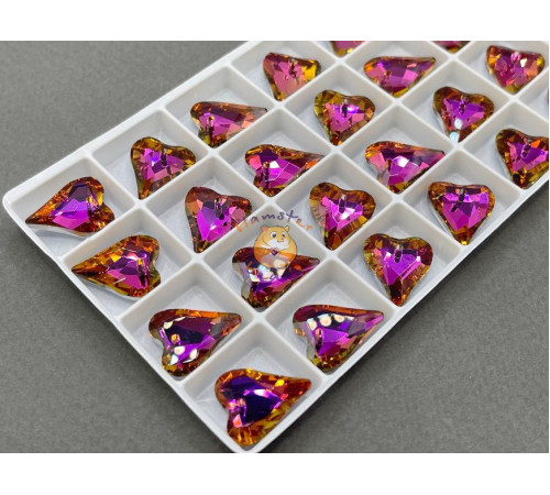 Подвеска Сердце Crystal Red Flare 14×17 мм
