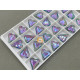 Подвеска Сердце Crystal Violet Blue  14×17 мм