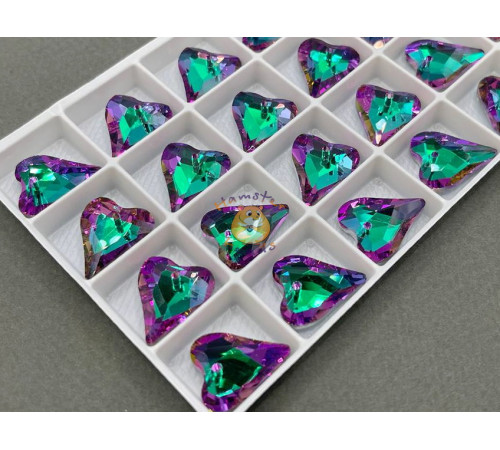 Подвеска Сердце Crystal Volcano 14×17 мм