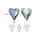 Подвеска Сердце Crystal Violet Blue  14×17 мм