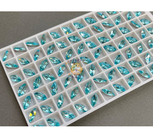 Стразы Наветт Aquamarine 10x5 мм