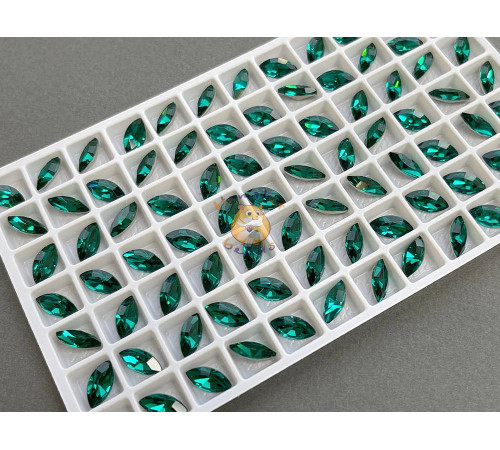 Стразы Наветт Emerald 10x5 мм