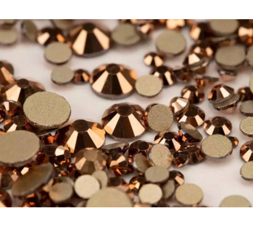 Стразы клеевые Crystal Rose Gold ss4-ss16, 1г