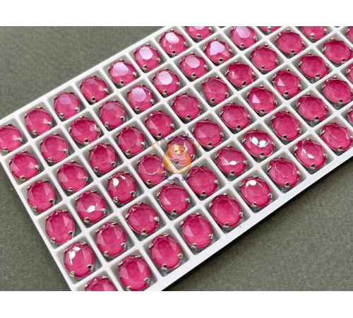 Стразы Овалы лаковые Rose Moka 10×8 мм/ оправа никель