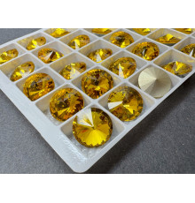 Риволи Light Topaz 12 мм/ 1 шт (без оправы)