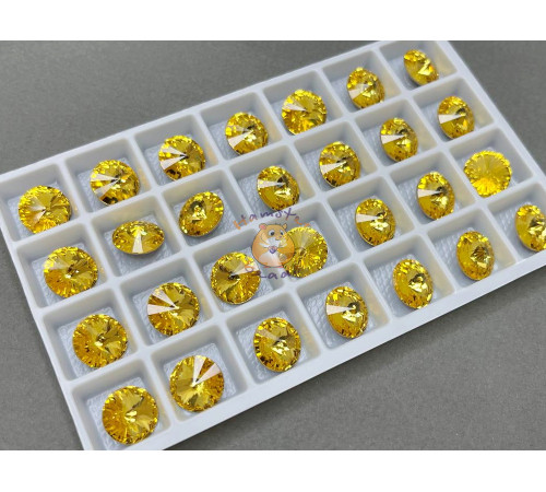 Риволи Light Topaz 12 мм/ 1 шт (без оправы)