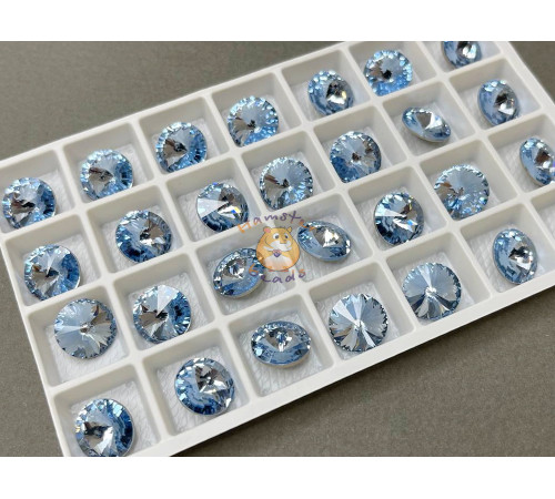 Риволи Light Sapphire 12 мм/ 1 шт (без оправы)