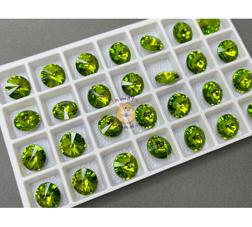 Риволи Olivine 12 мм/ 1 шт (без оправы)